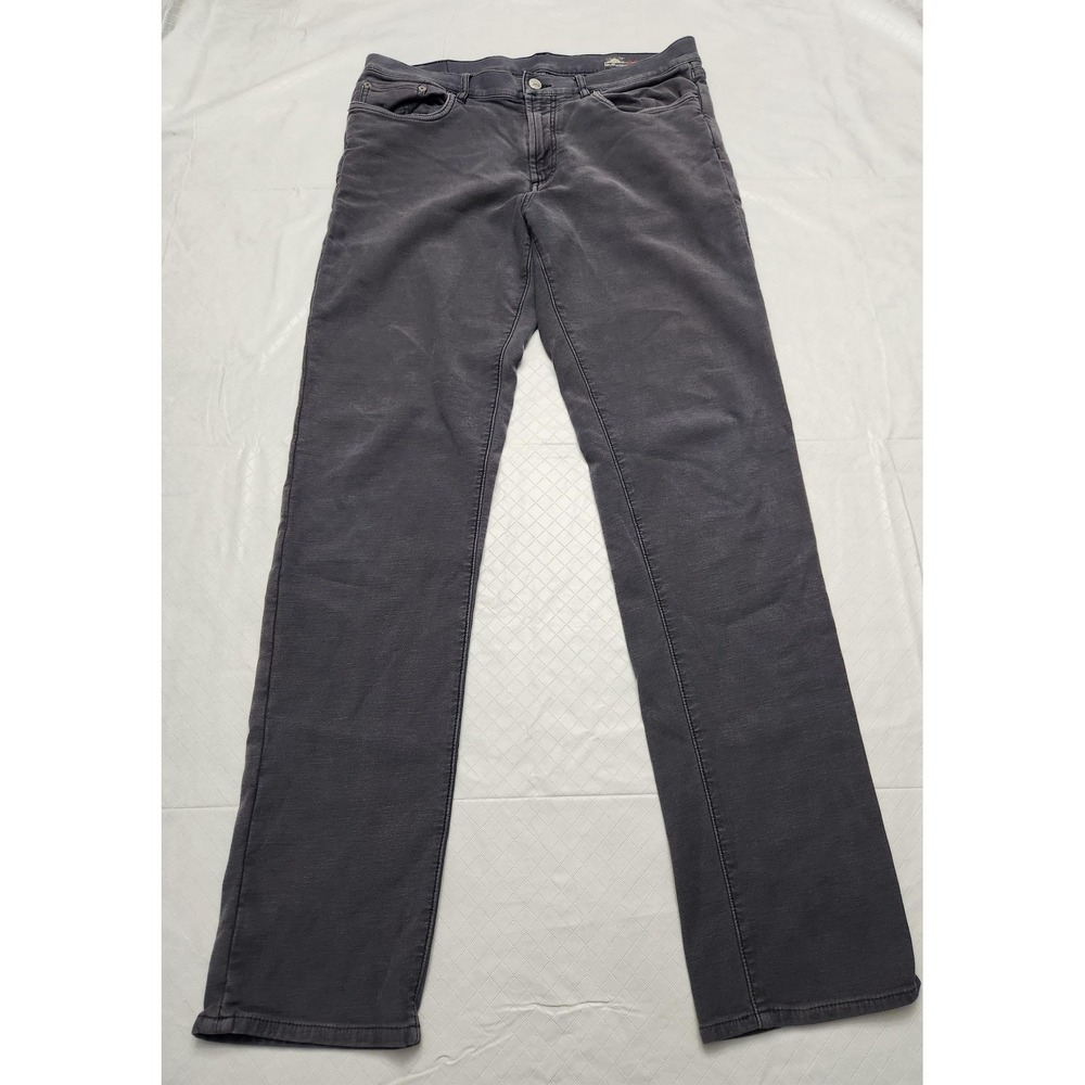 Faherty‎ Jeans Mens 34x32 Blue Stretch Denim Straight Medium Wash 5 Pocket